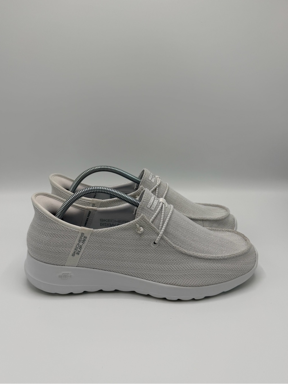 Skechers Men's Light Grey Slip-On Casual Loafers